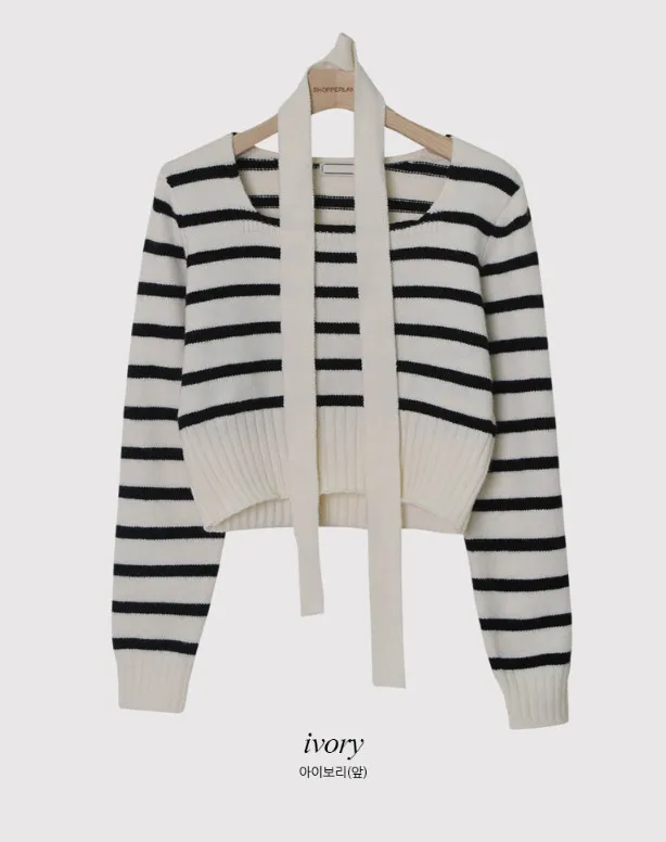 SHOPPERLAND  |Stripes Casual Style Wool Street Style Bi-color Long Sleeves