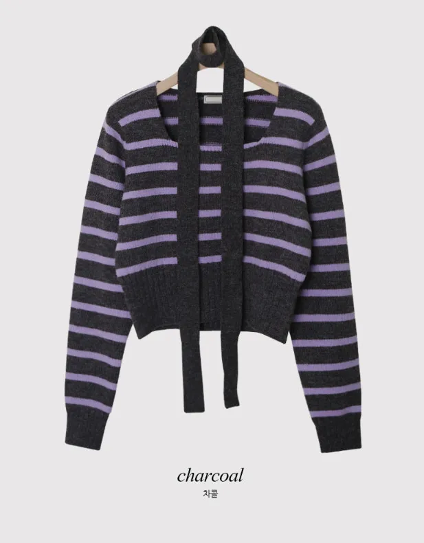 SHOPPERLAND  |Stripes Casual Style Wool Street Style Bi-color Long Sleeves