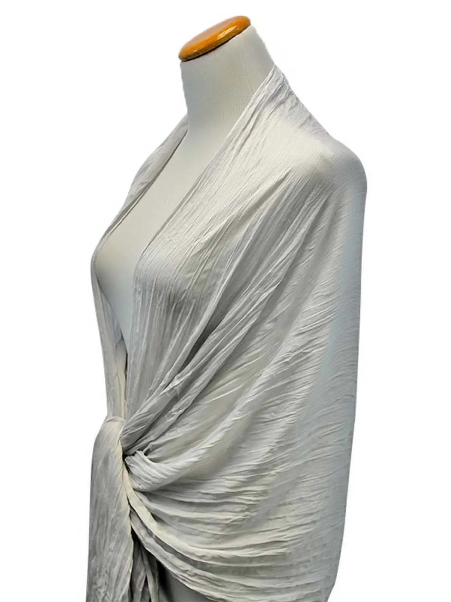 Silky Scrunch Long Fringe Scarf Wrap