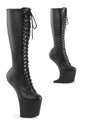 SS-CRAZE-2023 Black Faux Leather Knee Boot