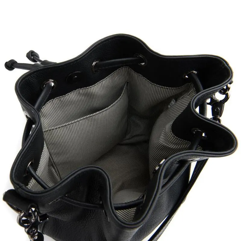 STITCH AND HIDE - Olivia Bucket Bag - Black