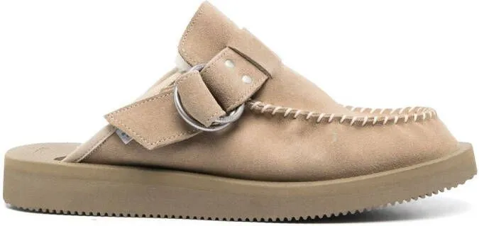 Suicoke Lemi-Mab shearling-lined slippers Neutrals