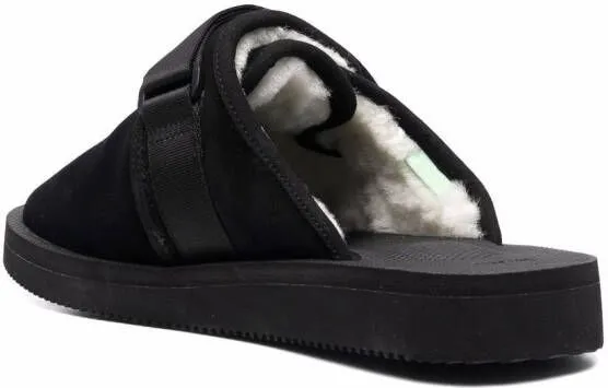 Suicoke shearling-lined slippers Black