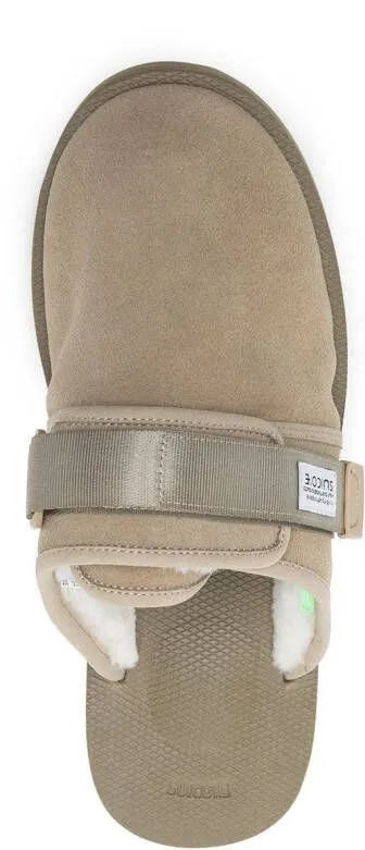 Suicoke ZAVO-Mab shearling-lined slippers Neutrals