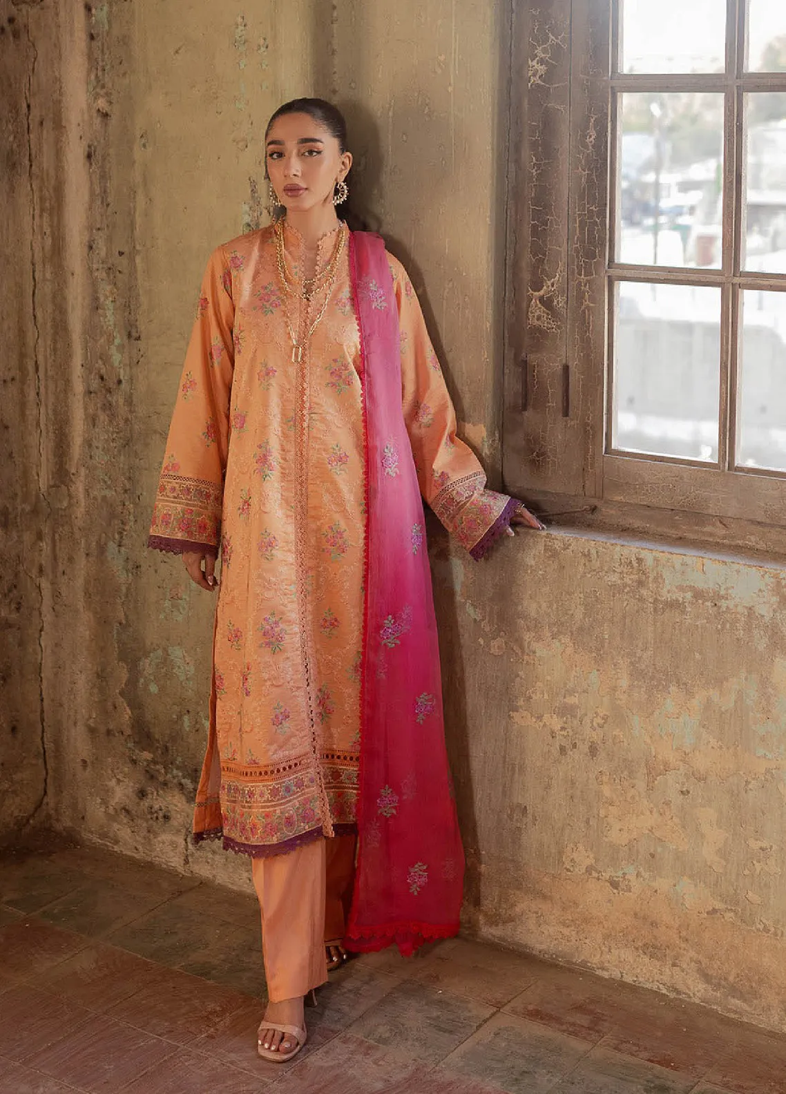 Summer Breeze By Rajbari Embroidered Lawn 3 Piece Unstitched Suit RB24SBEE-2B