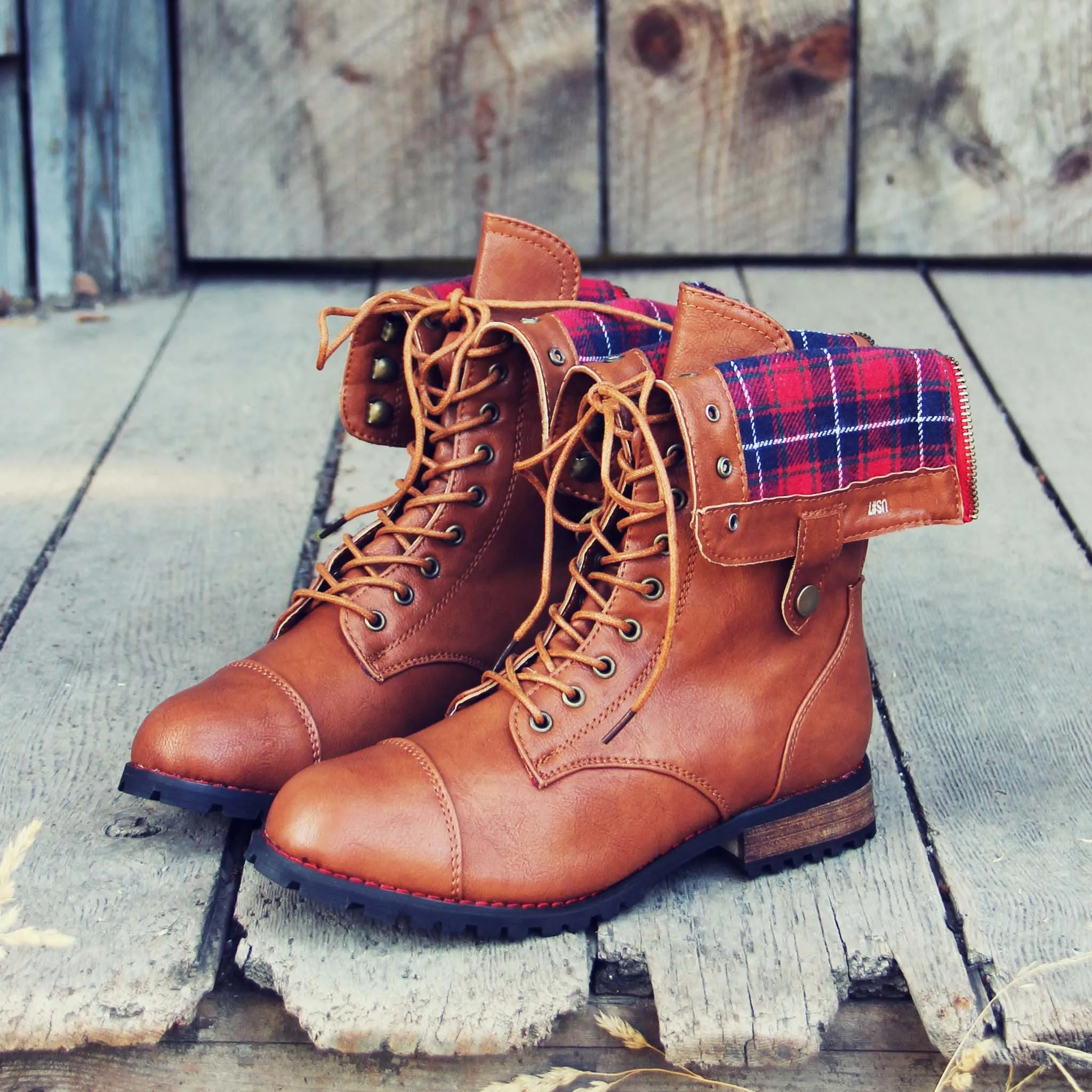 Sweater Weather Plaid Boots