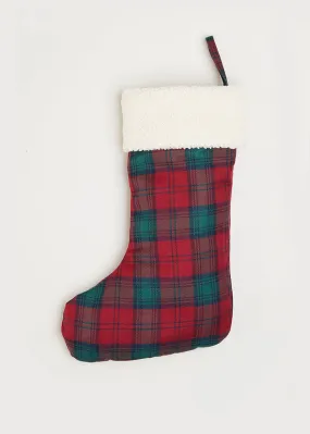 Tartan Christmas Stocking in Red (Personalisation available)