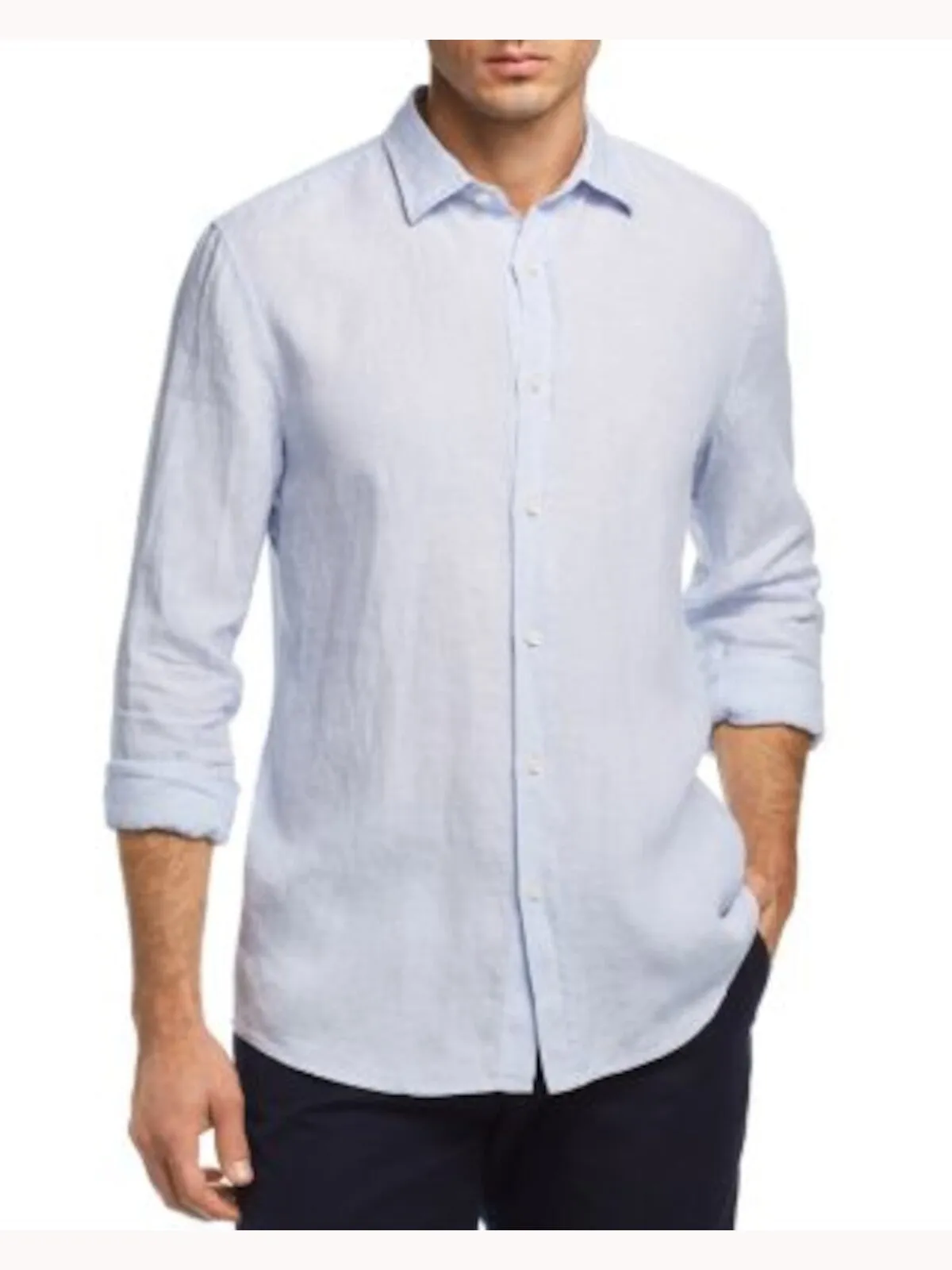 The Mens store Mens Light Blue Collared Button Down Shirt