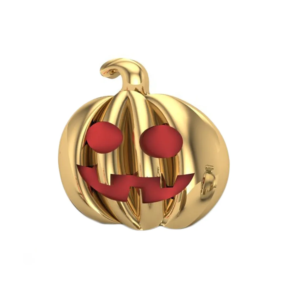 threadless: Pumpkin Face End in Gold