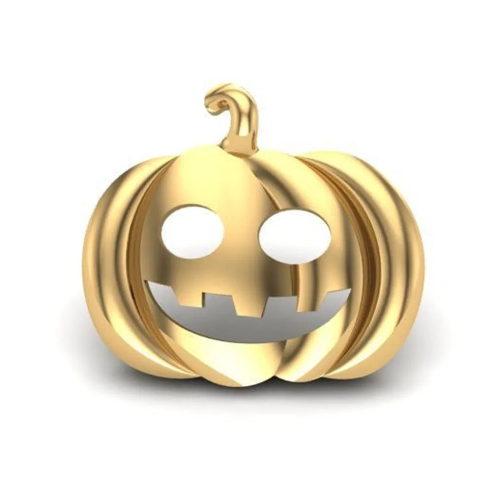 threadless: Pumpkin Face End in Gold