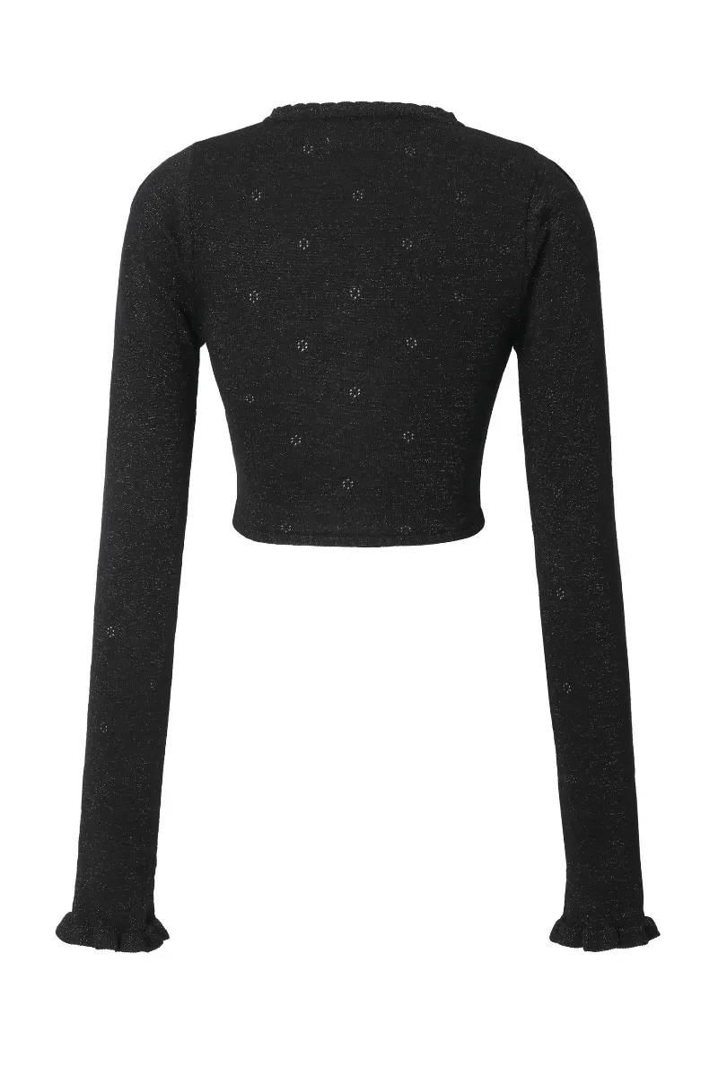 threetimes  |Casual Style Wool Nylon Rib Street Style Long Sleeves Plain