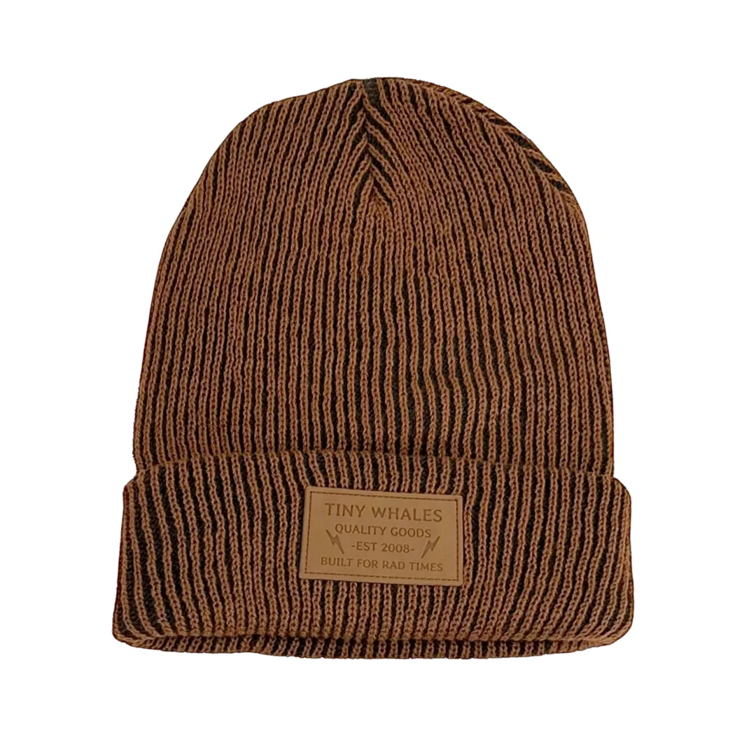 TINY WHALES PONDEROSA BEANIE | BLACK + RUST