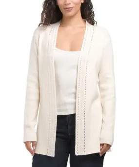 Tj Maxx Open Cardigan With Pointelle Detail