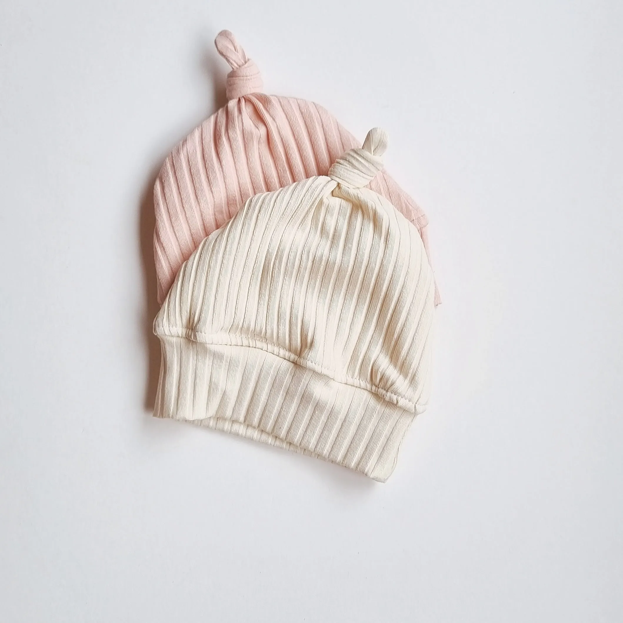 Top Knot Rib Beanie