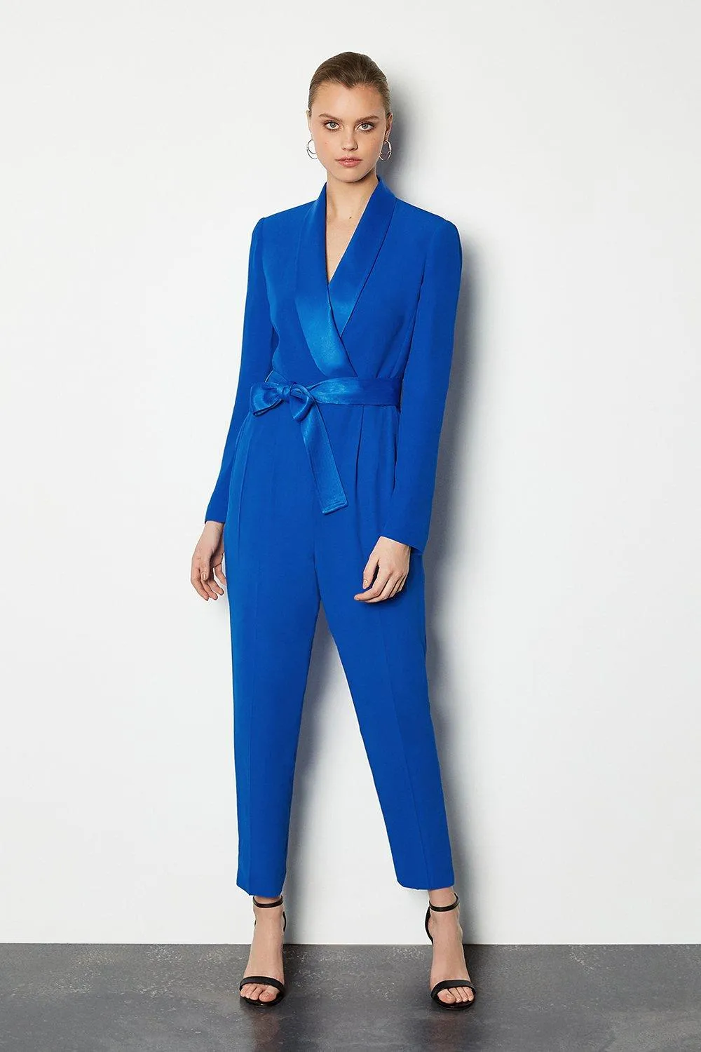 Tuxedo Wrap Jumpsuit | Karen Millen