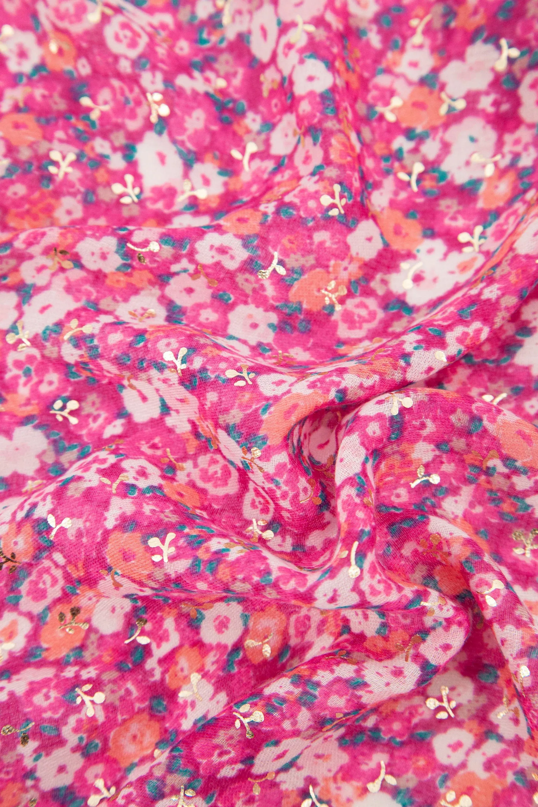 Vintage Floral Print Scarf