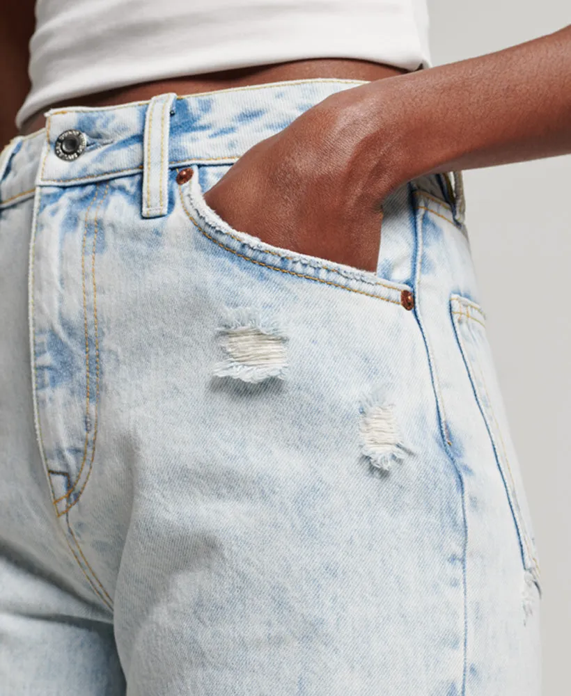 Vintage High Rise Straight Jeans | Icy Blue