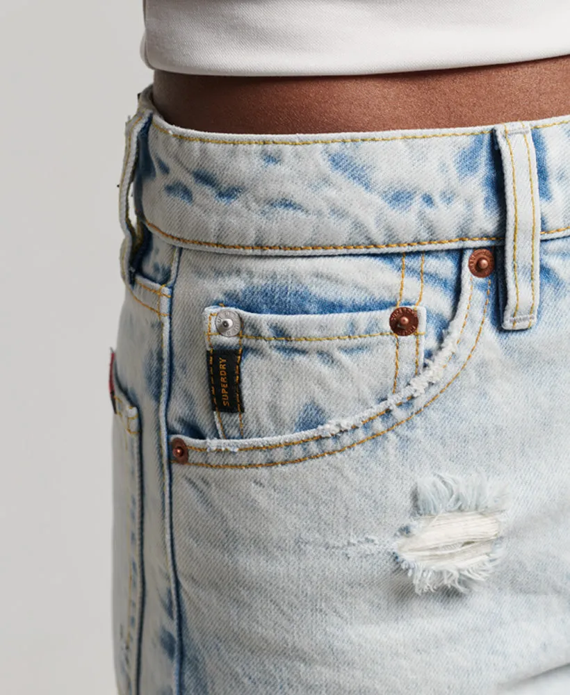 Vintage High Rise Straight Jeans | Icy Blue