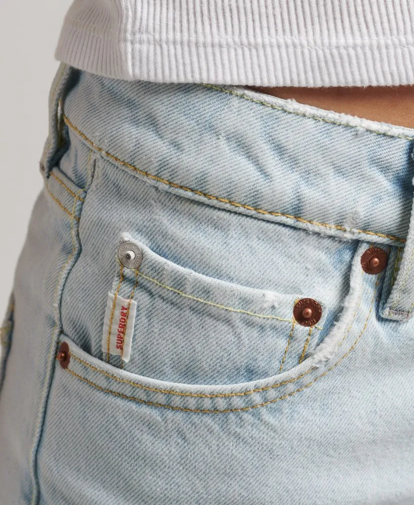 Vintage High Rise Straight Jeans | Light Indigo Vintage