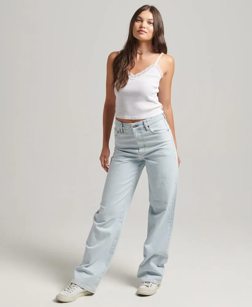 Vintage High Rise Straight Jeans | Light Indigo Vintage