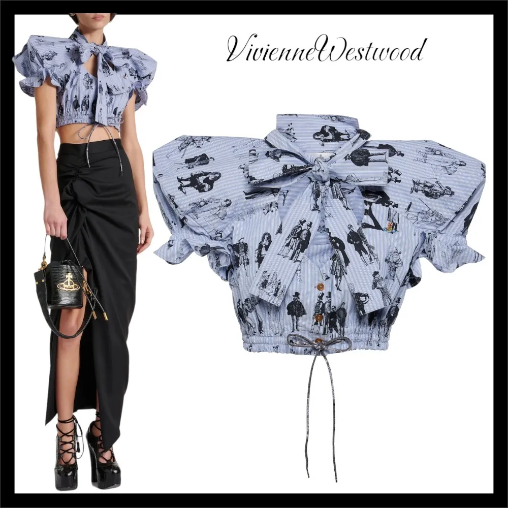 Vivienne Westwood  |Casual Style Cotton Short Sleeves Party Style Office Style