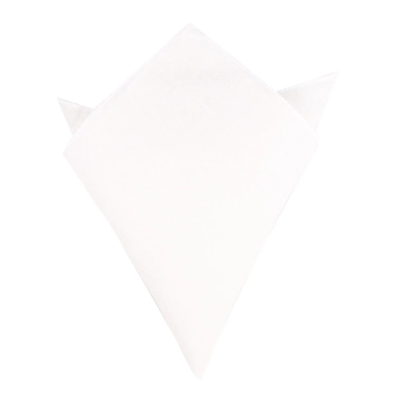 White Cotton Pocket Square