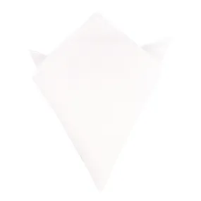 White Cotton Pocket Square