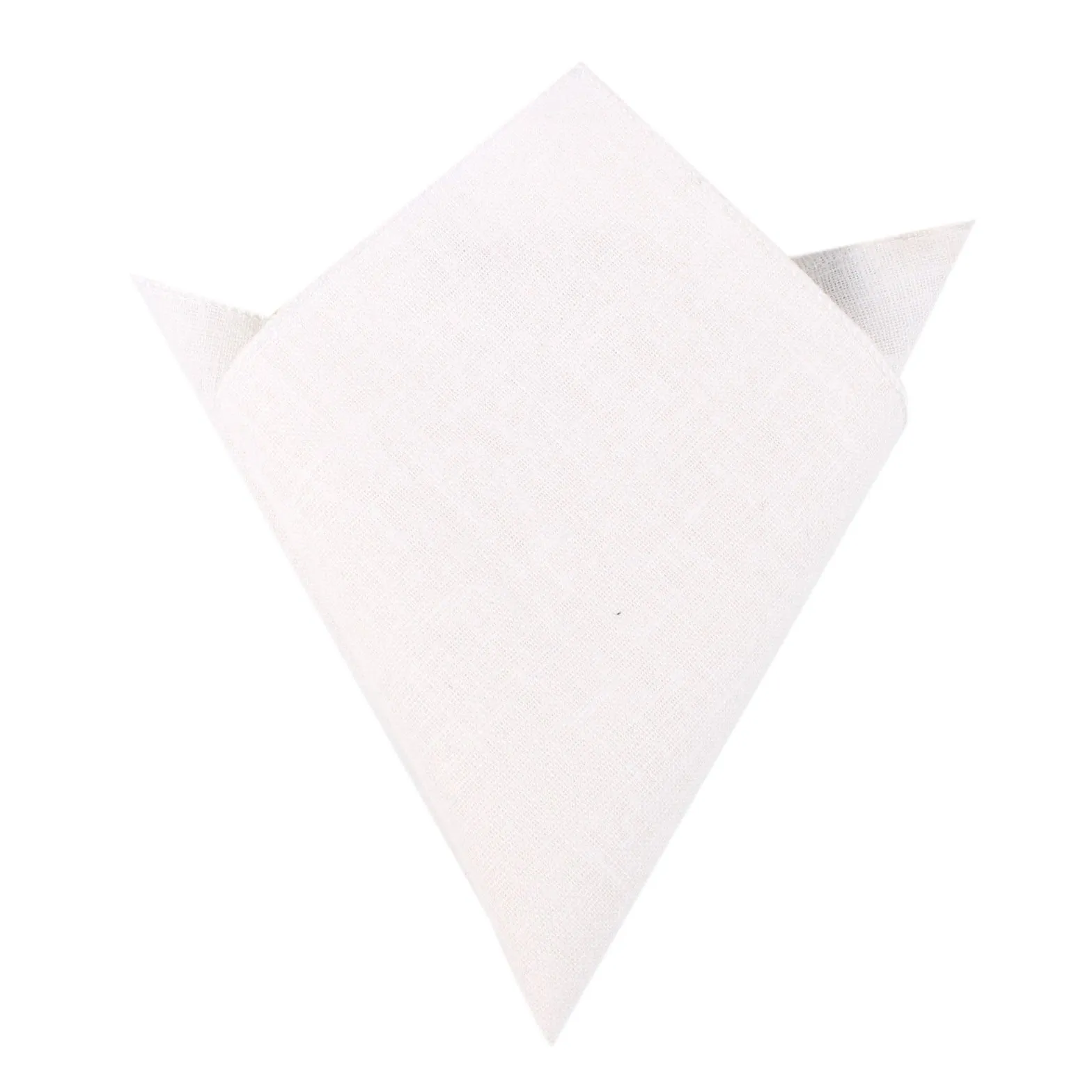 White Linen Pocket Square