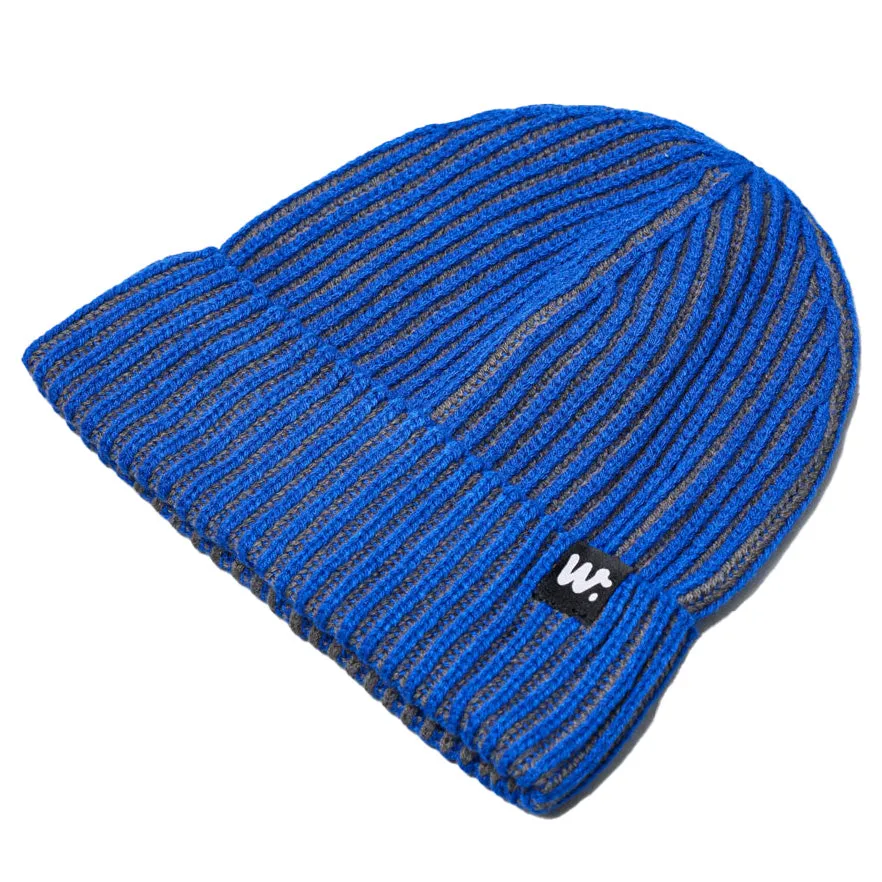 Window Seat Studio Works Dubya Ribbed Beanie In The Blues