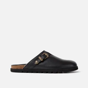 Winston Black Pebble Mule - Men's