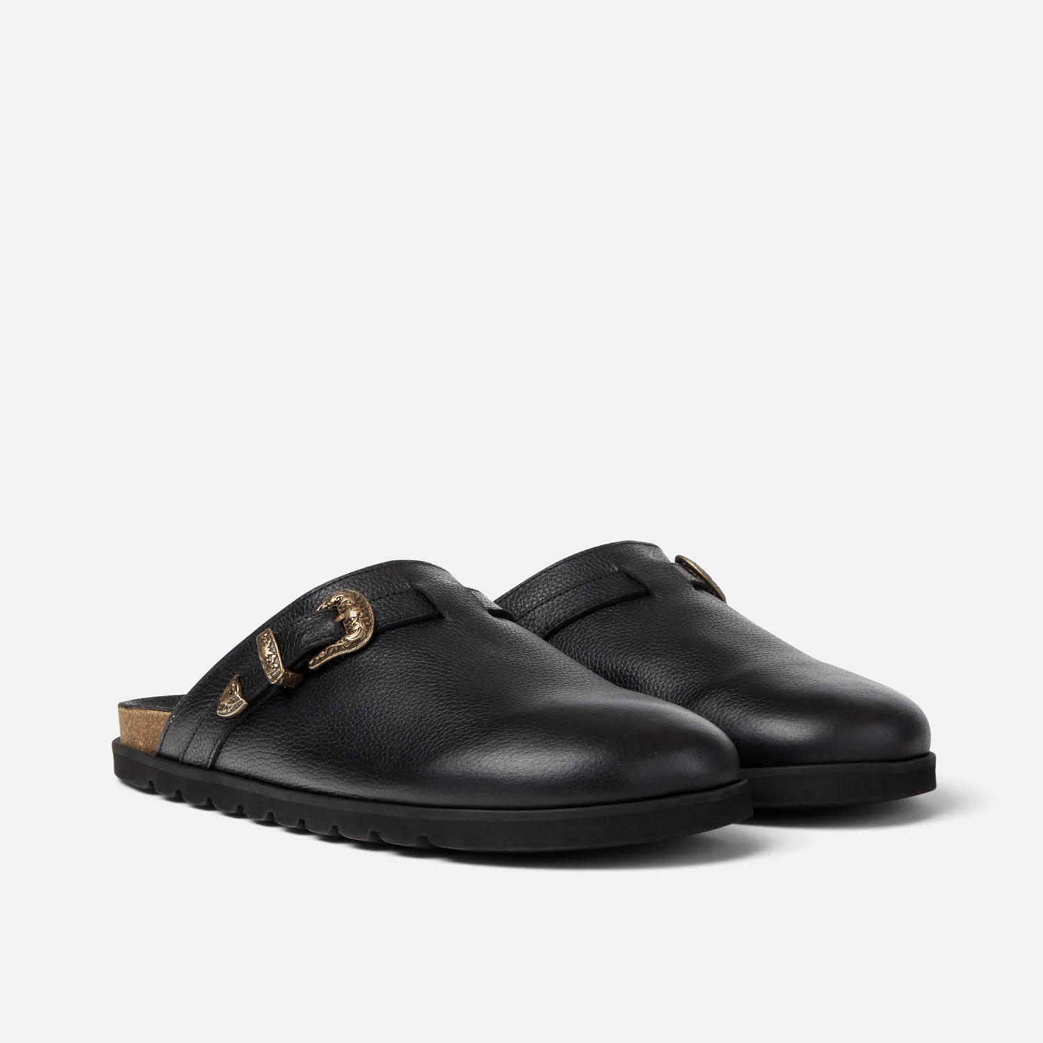 Winston Black Pebble Mule - Men's