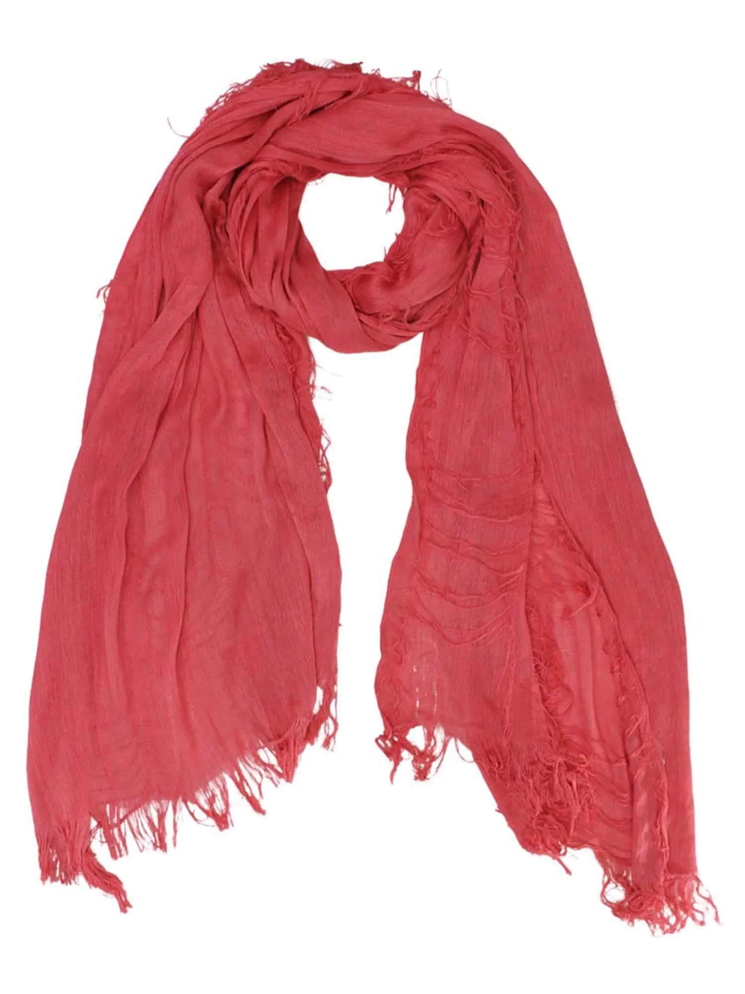 Wispy Frayed Fringe Scarf