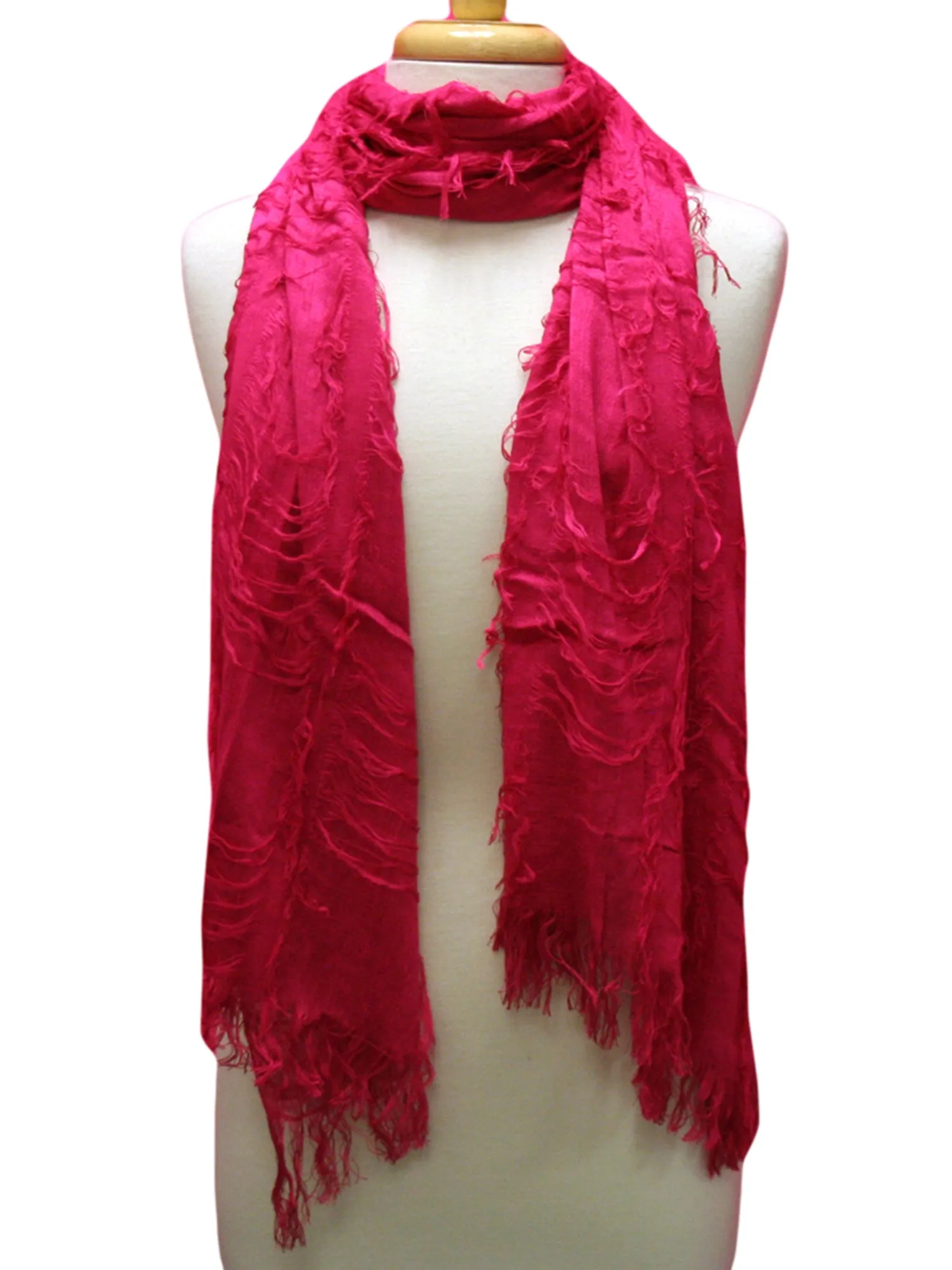 Wispy Frayed Fringe Scarf