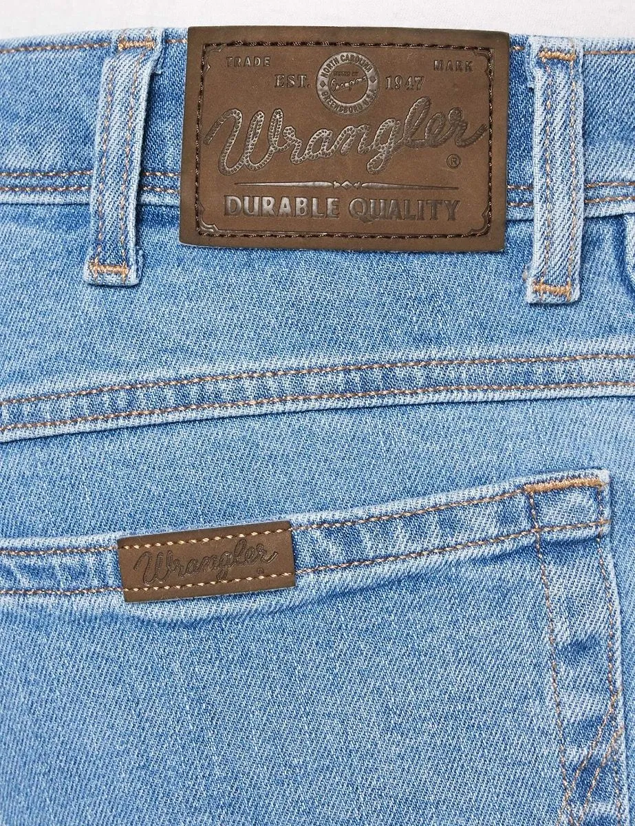 Wrangler Durable Stretch Denim Jeans Light Stone